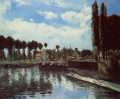 the lock at pontoise Camille Pissarro Landscapes river